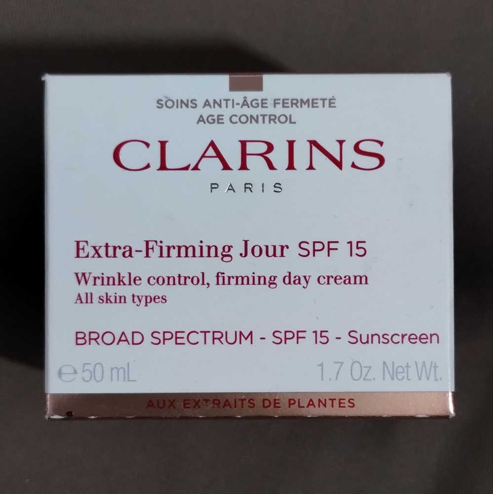 NEW Clarins Extra-Firming Jour SPF 15 Wrinkle Control Firming Day Cream 1.7 oz.